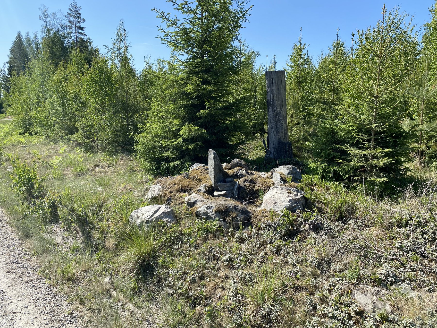 Vägmärke på Boovägen